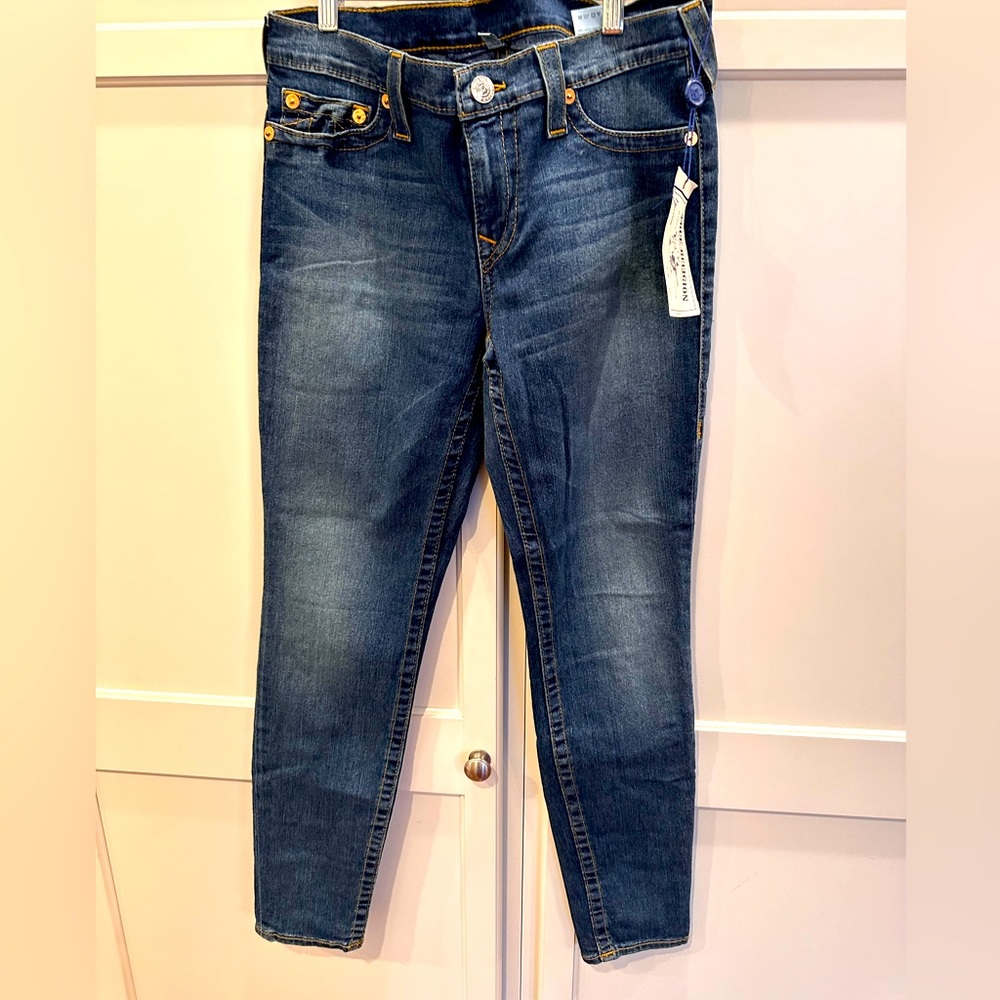 True Religion Women's Dark Blue Skinny Jeggings